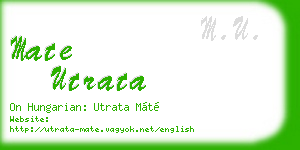 mate utrata business card